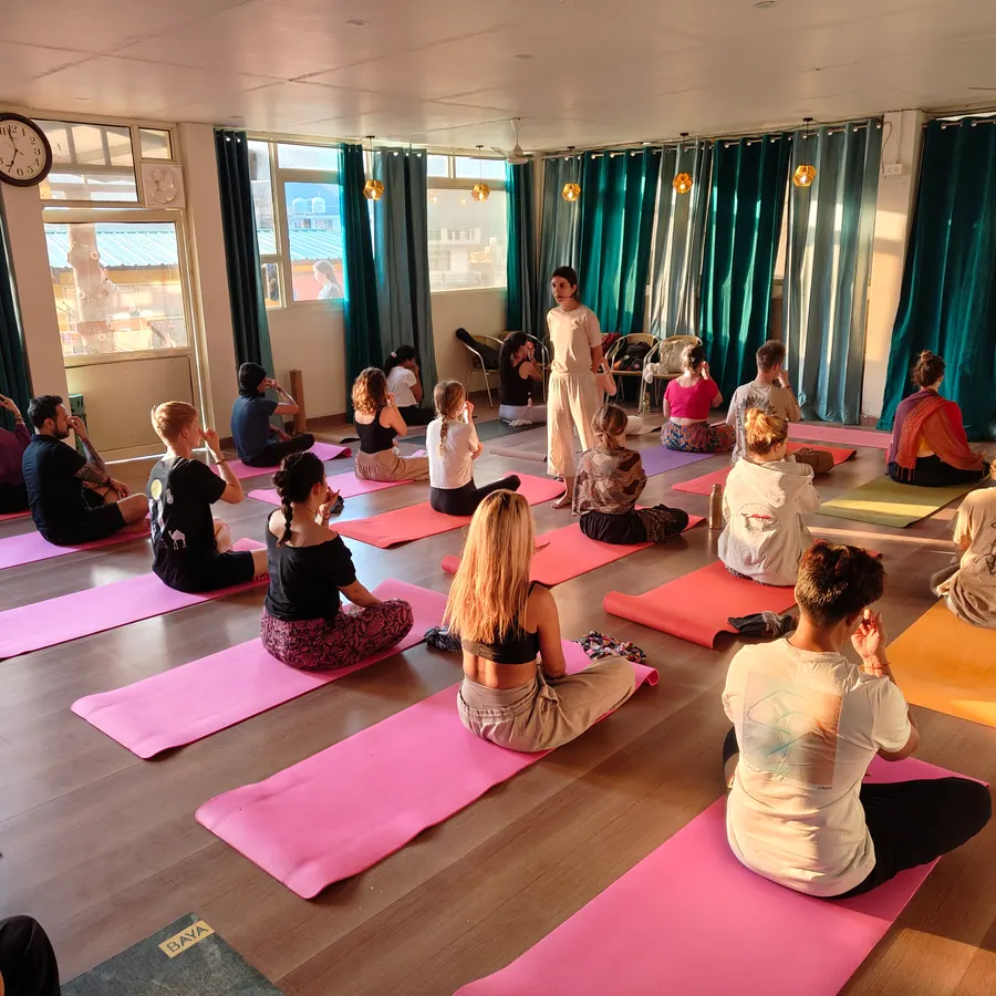 The community hall filled for morning practice