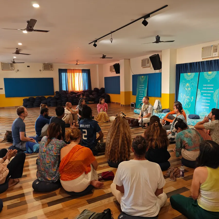 The community gathered for an evening program