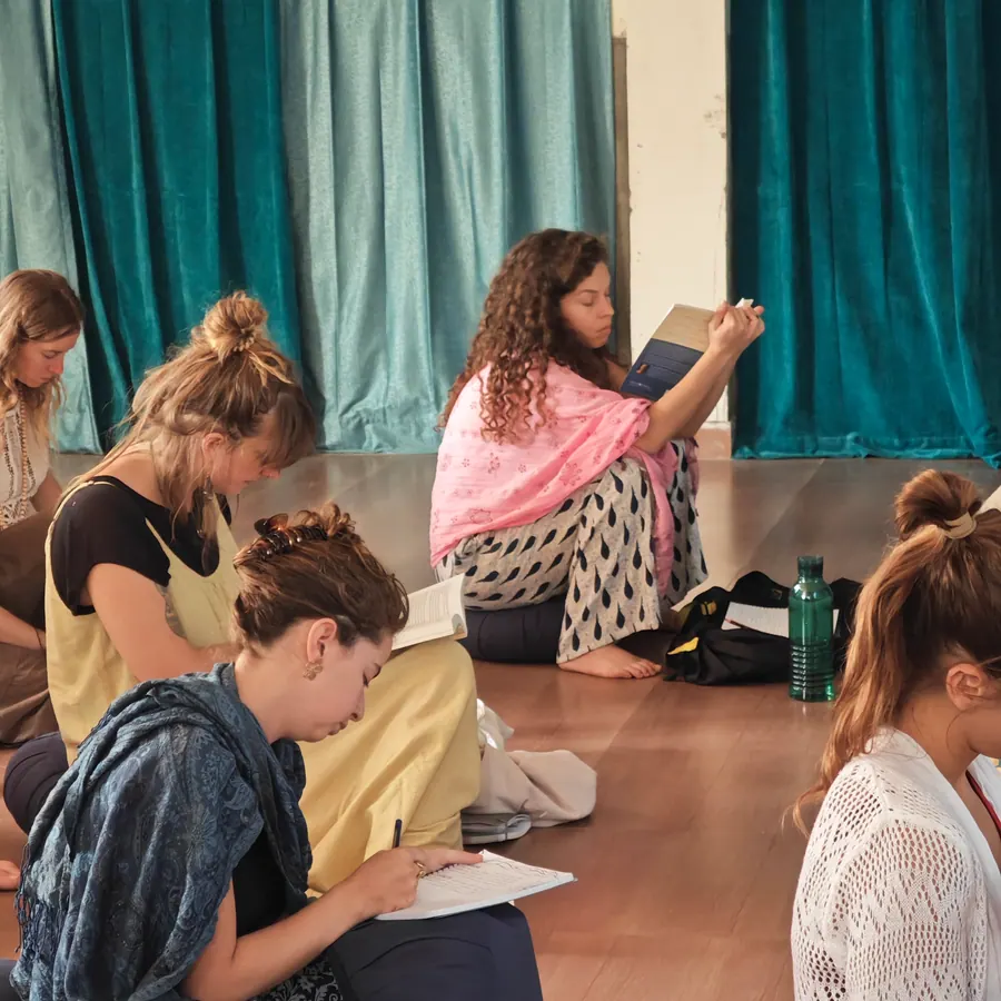 Participants reflecting during a wisdom class